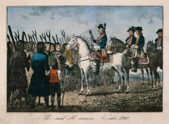 Friedrich der Große mit den Bauern